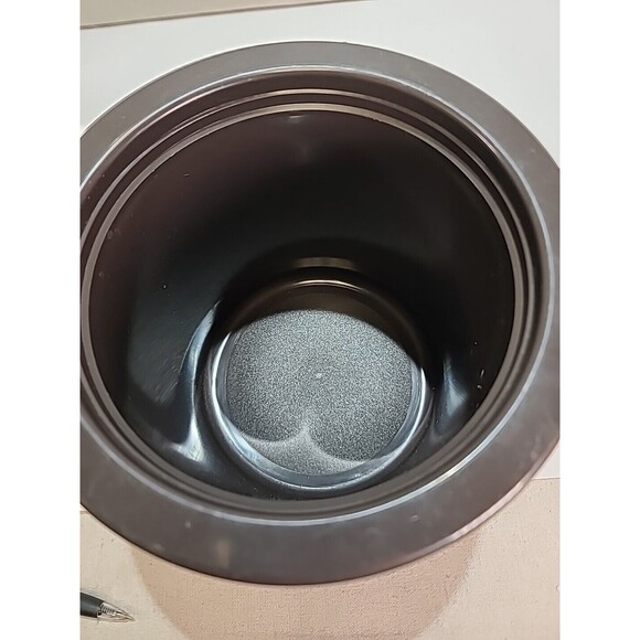 VTG Tupperware 2-piece Ice Bucket Mocha Brown 1683-5  Push Button Lid MCM - Picture 5 of 6